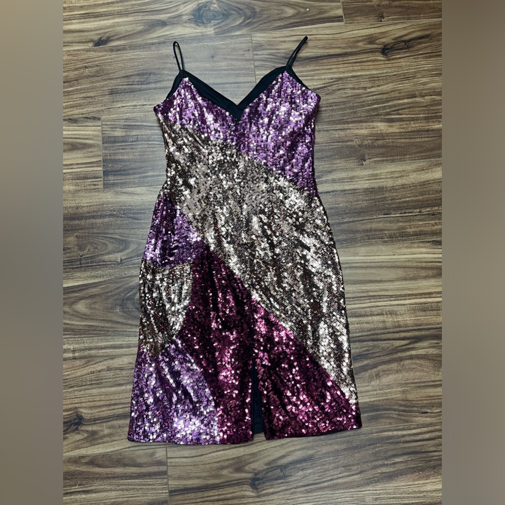 - Aiden By Aiden Maddox Sequin Cocktail Dress Size 0